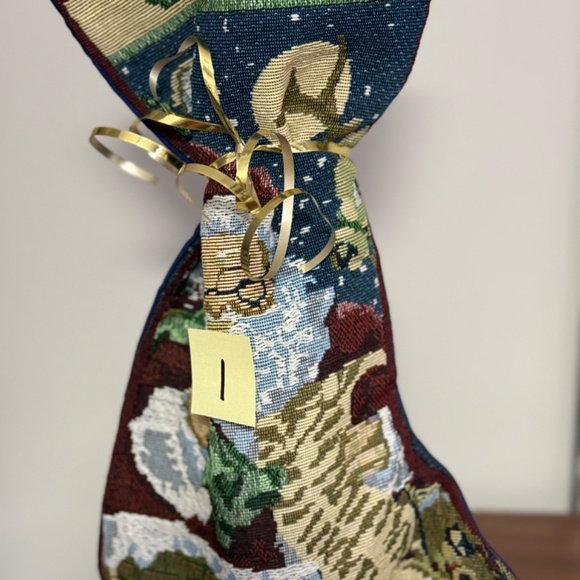 Woven Christmas stockings with hanger loop 5/$15 great for wine bags - Picture 14 of 15